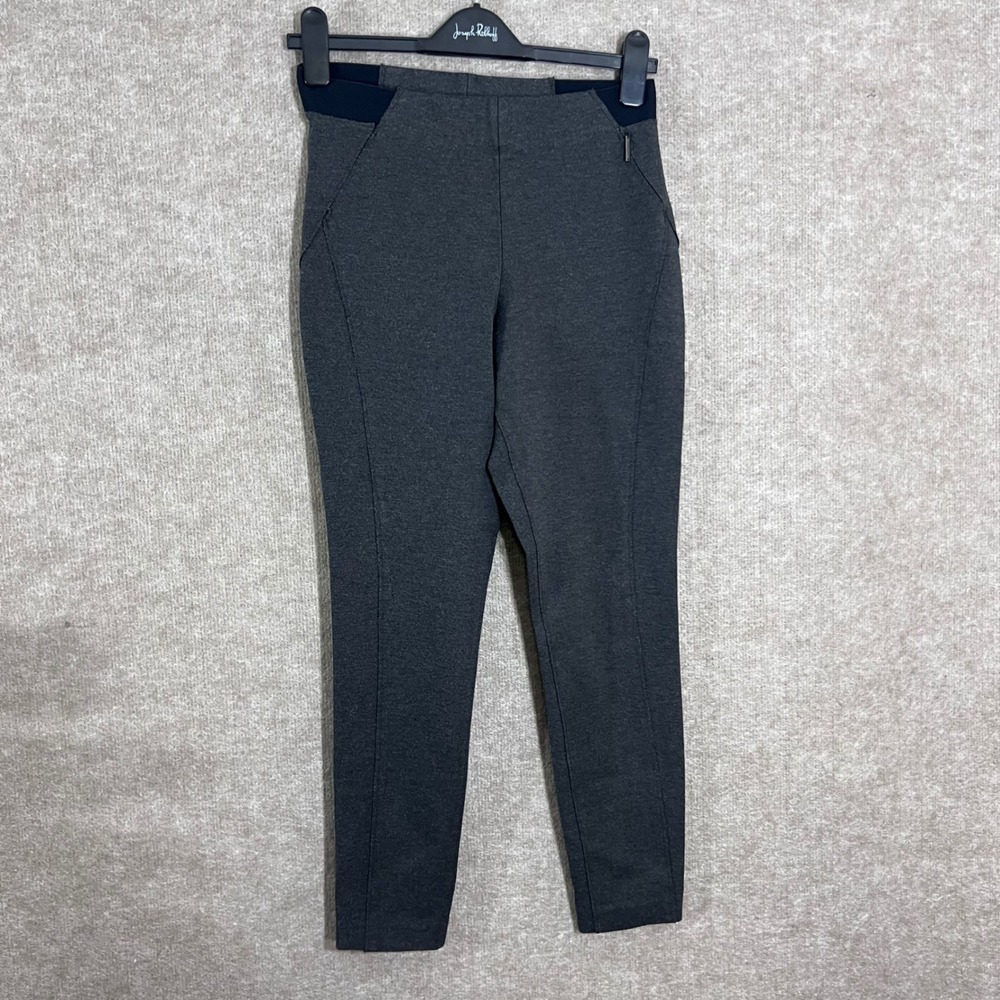 Tahari Leggings Womens Small Gray Elastic Waist Stretch Ponte Knit Career